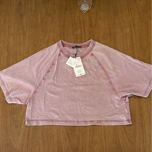 Zara Dusty Red Crop Top